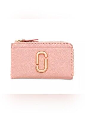 Marc Jacobs The J Marc Top Zip Multi Wallet Rose Pnk Coin Card Case Key Ring NWT